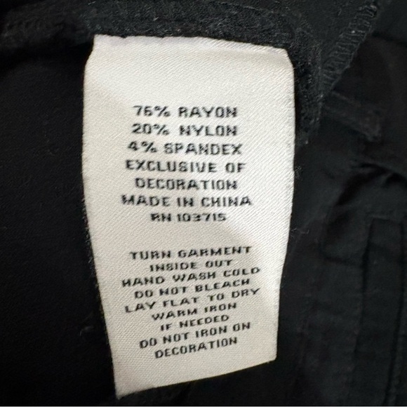 Nanette Lepore Womens Trouser Pants Tapered Leg Stretch Flat Front Black Size 12 - Picture 11 of 13